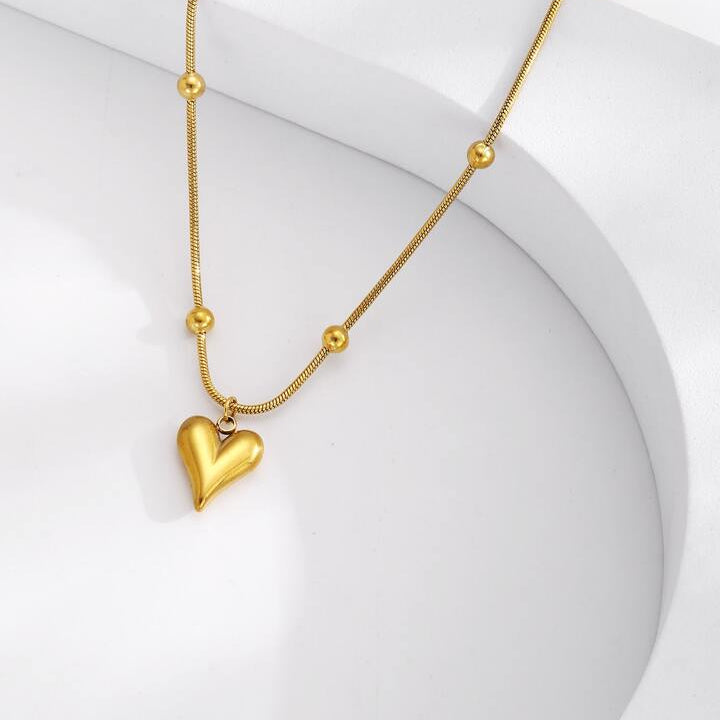 Golden Jane Heart Necklace