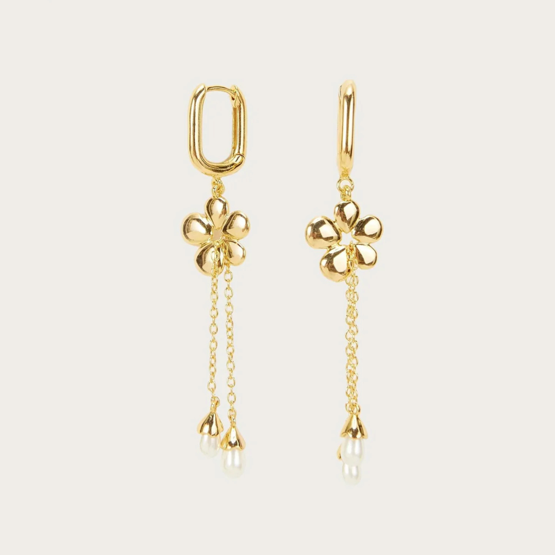 The Sunehri Phool Drop Earrings