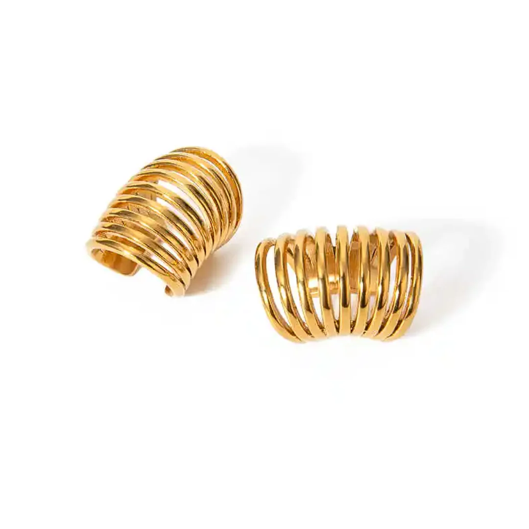 Stacked Bold Ear Cuffs