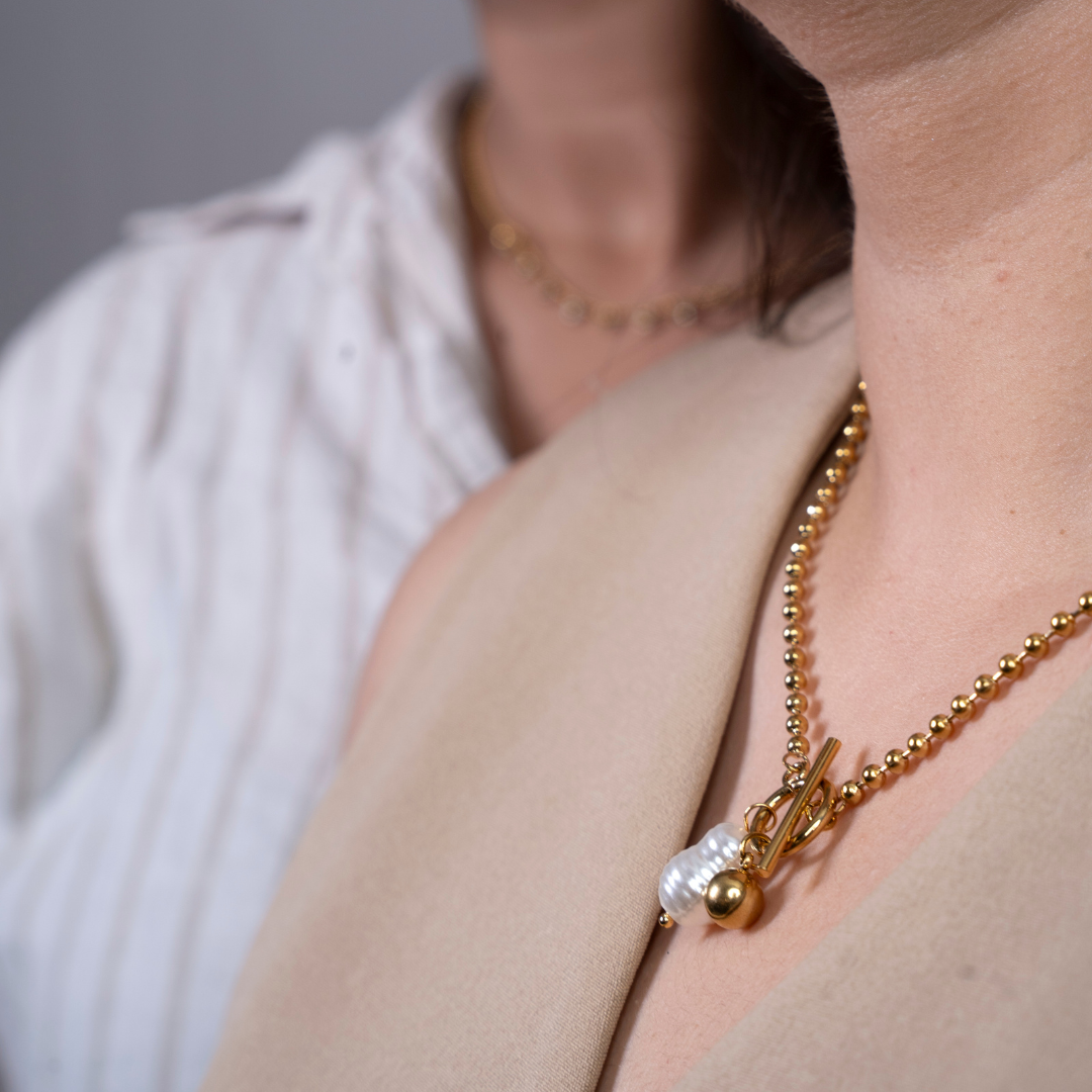 The Soft Escape baroque pearl charms necklace