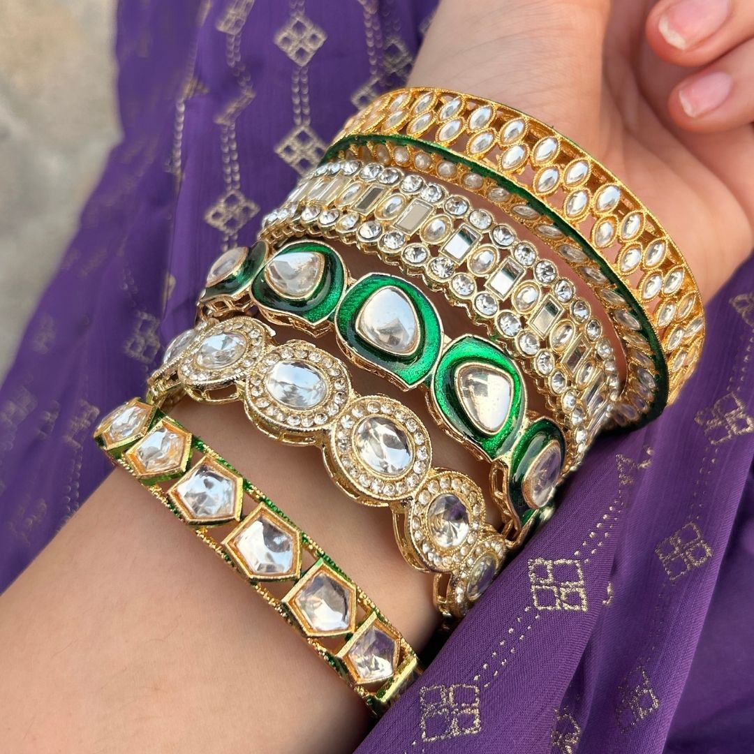 Set of 2 Indira Kundan Bangles