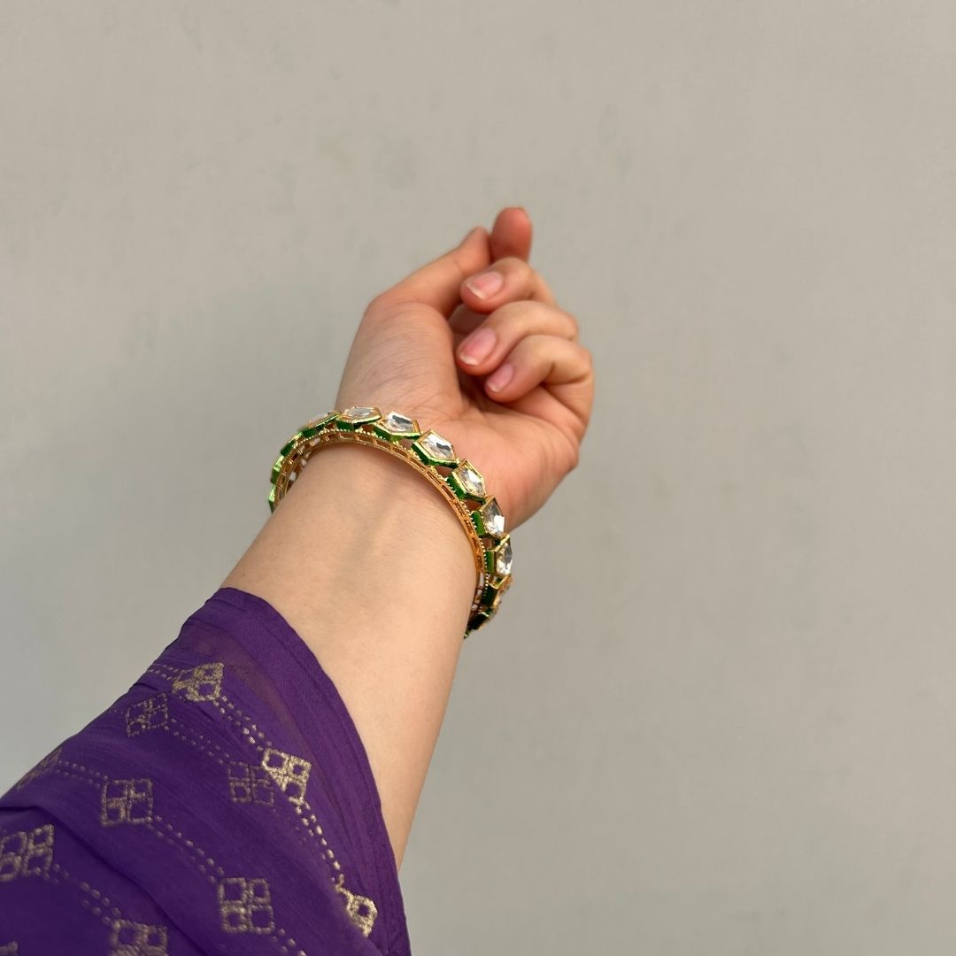 Set of 2 Indira Kundan Bangles