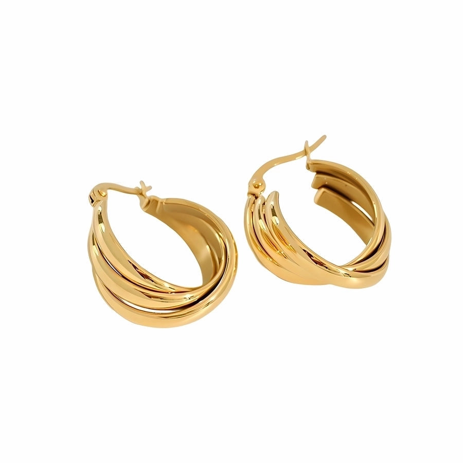 Golden Sway Hoop Earrings