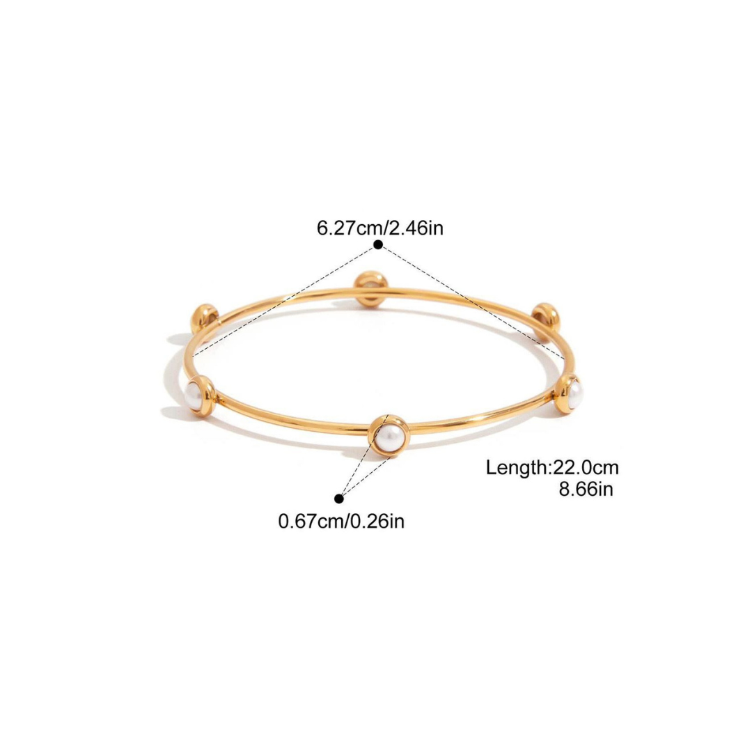 Meher Faux Pearl Bangle Bracelet
