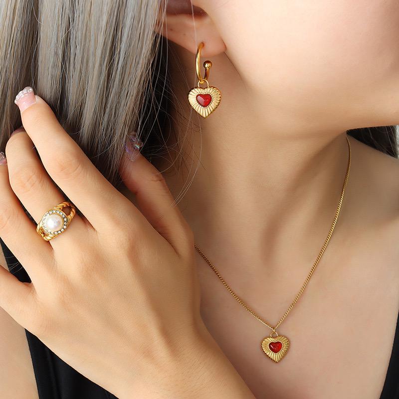 Cupid's Kiss Heart Hoop Earrings