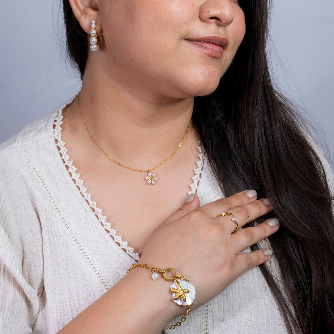 Lumina Pearl Hoop Earrings