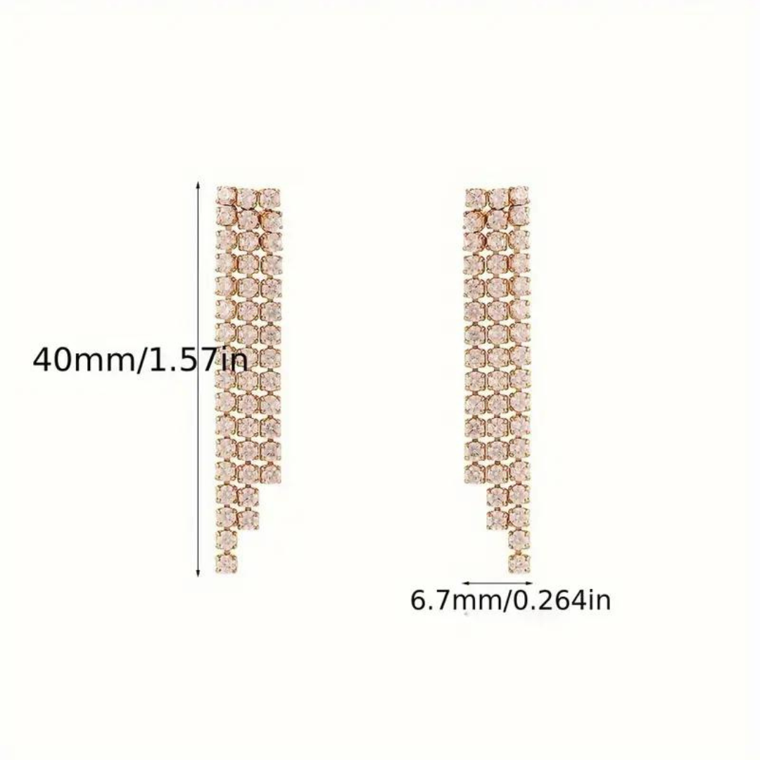 Zinal Zircon Dangler Party Earrings
