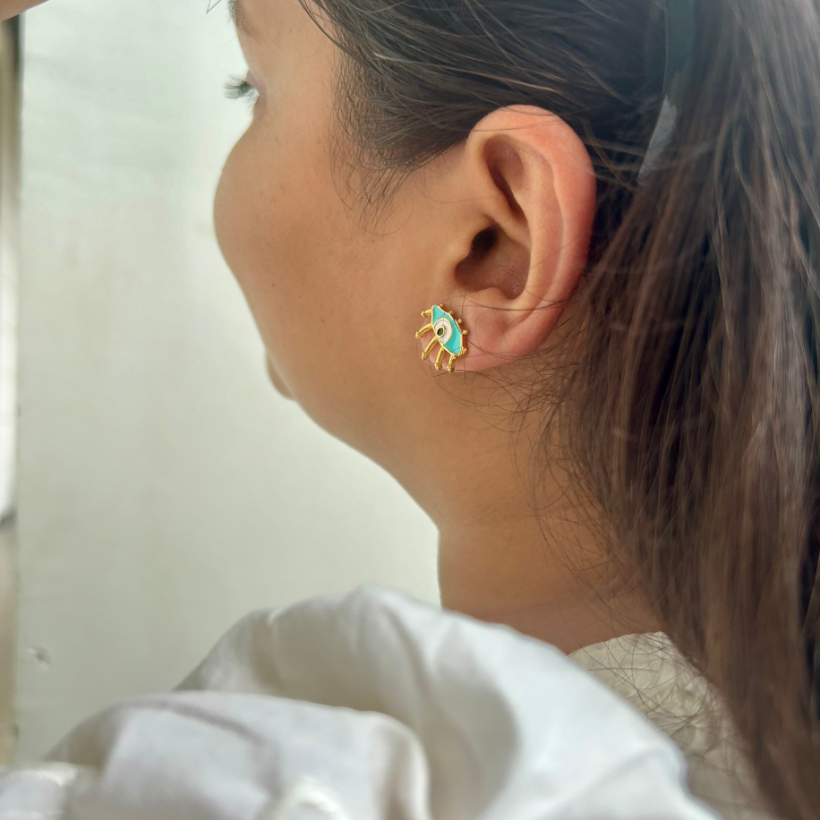 Turquoise Evil Eye Stud earrings