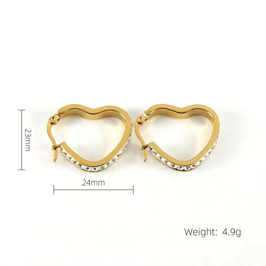 Heart of Sparkle Hoop Earrings