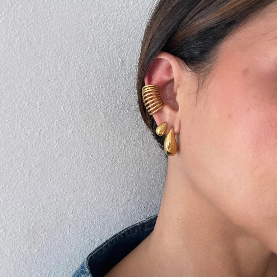 Stacked Bold Ear Cuffs