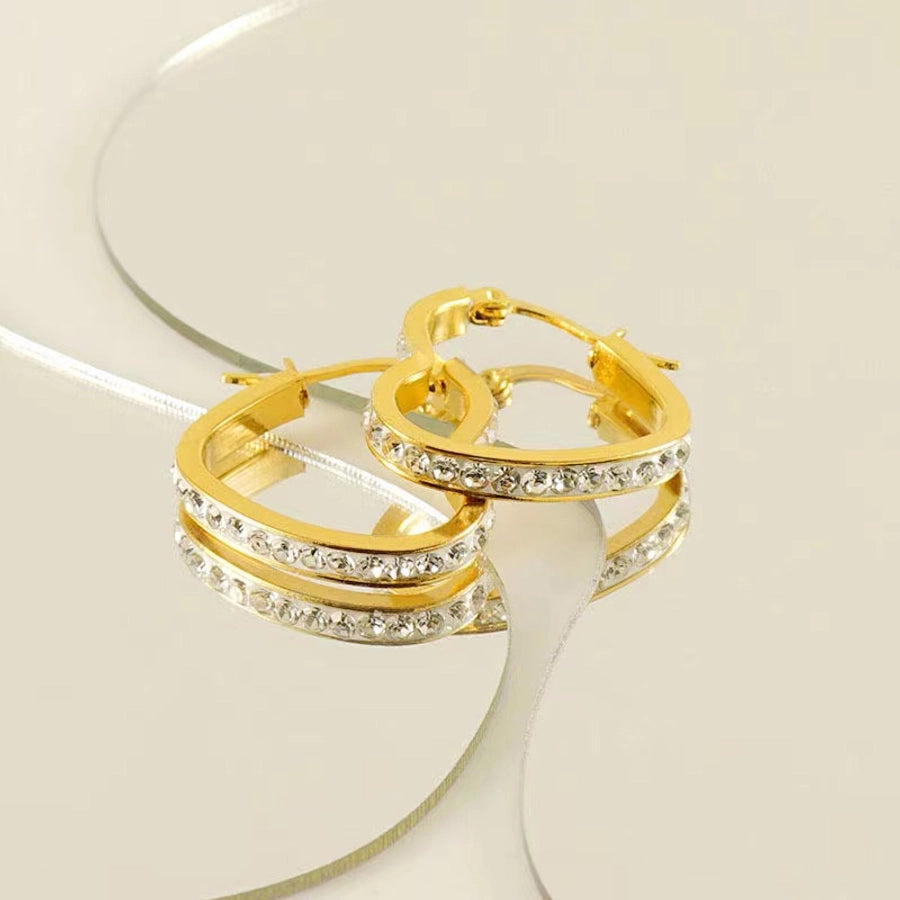 Heart of Sparkle Hoop Earrings