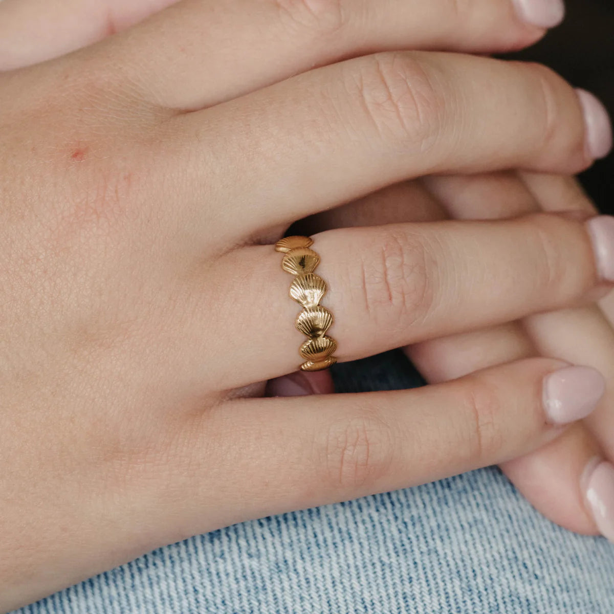 Shell Whisper Adjustable Ring
