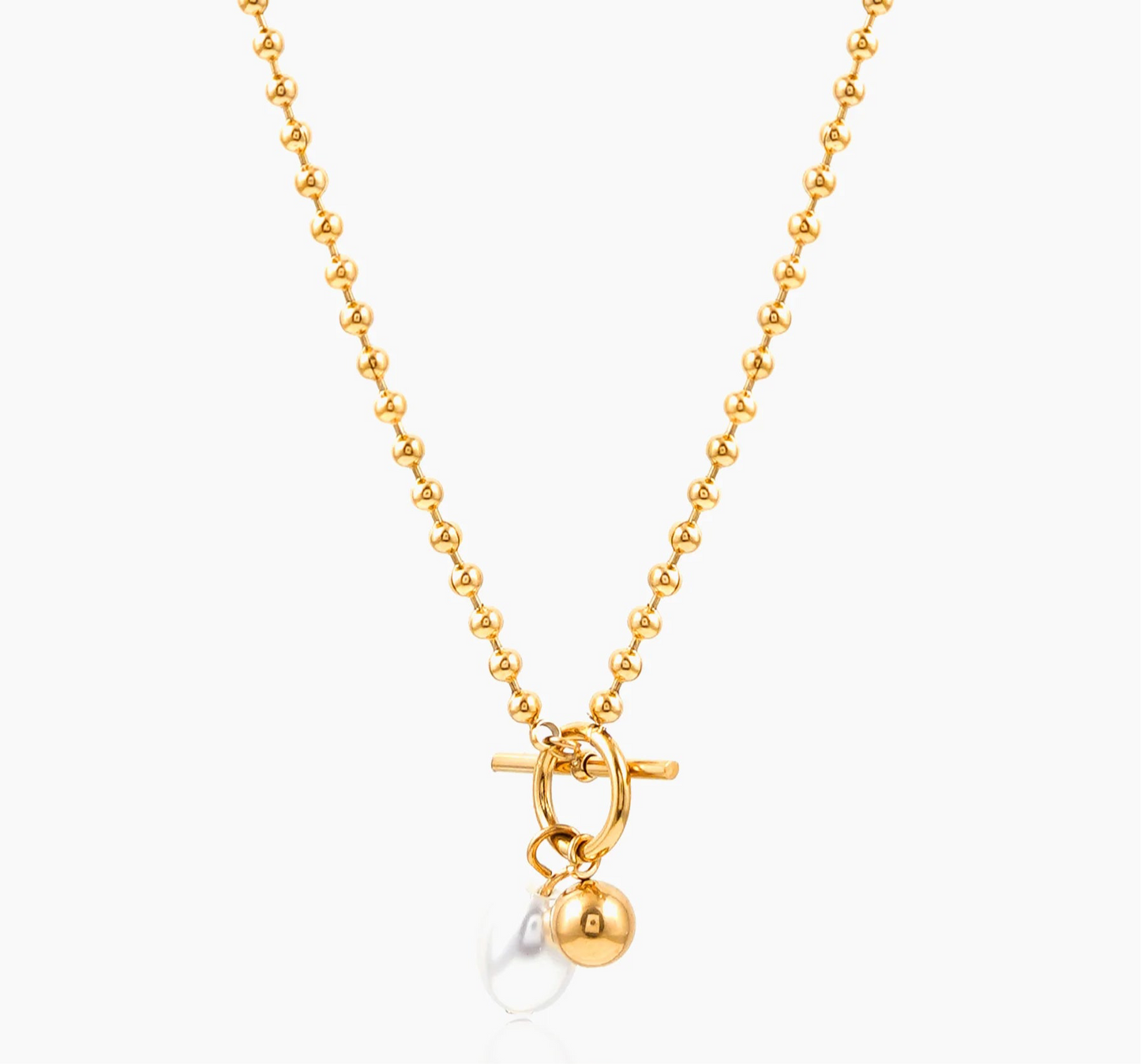 The Soft Escape pearl charms necklace