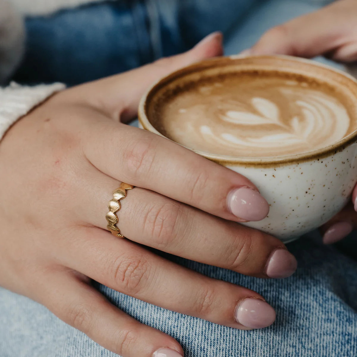 Shell Whisper Adjustable Ring