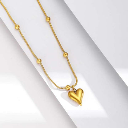 Golden Jane Heart Necklace