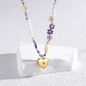 Saanvi Beaded Vintage Heart Charm Necklace