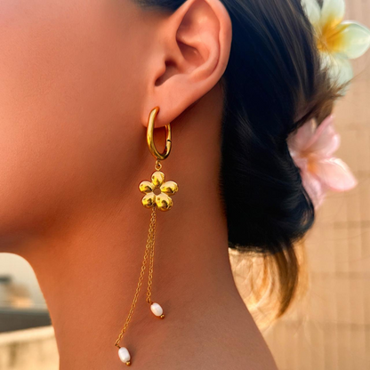 The Sunehri Phool Drop Earrings