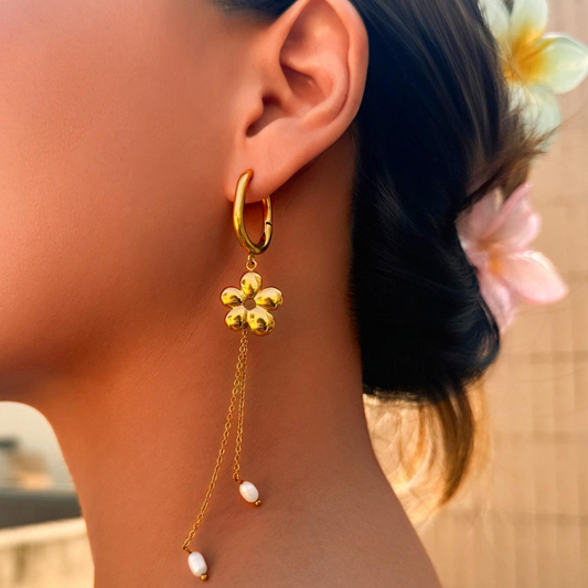 The Sunehri Phool Drop Earrings