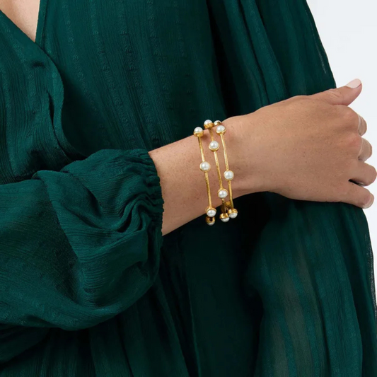 Meher Faux Pearl Bangle Bracelet