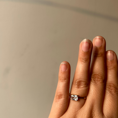 Radiant Solitaire Promise Ring