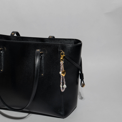 Heartstrings Beaded Bag Charm
