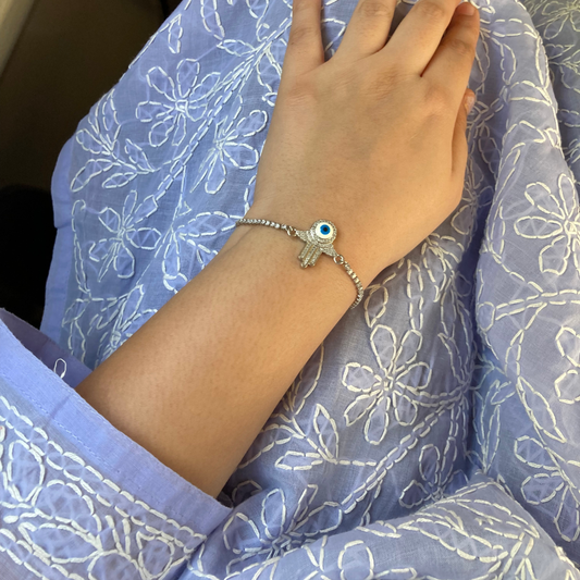 Alice Silver Hamsa Bracelet