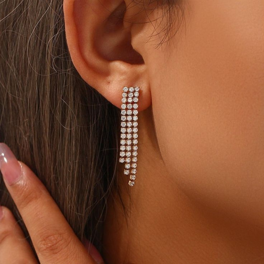 Zinal Zircon Dangler Party Earrings