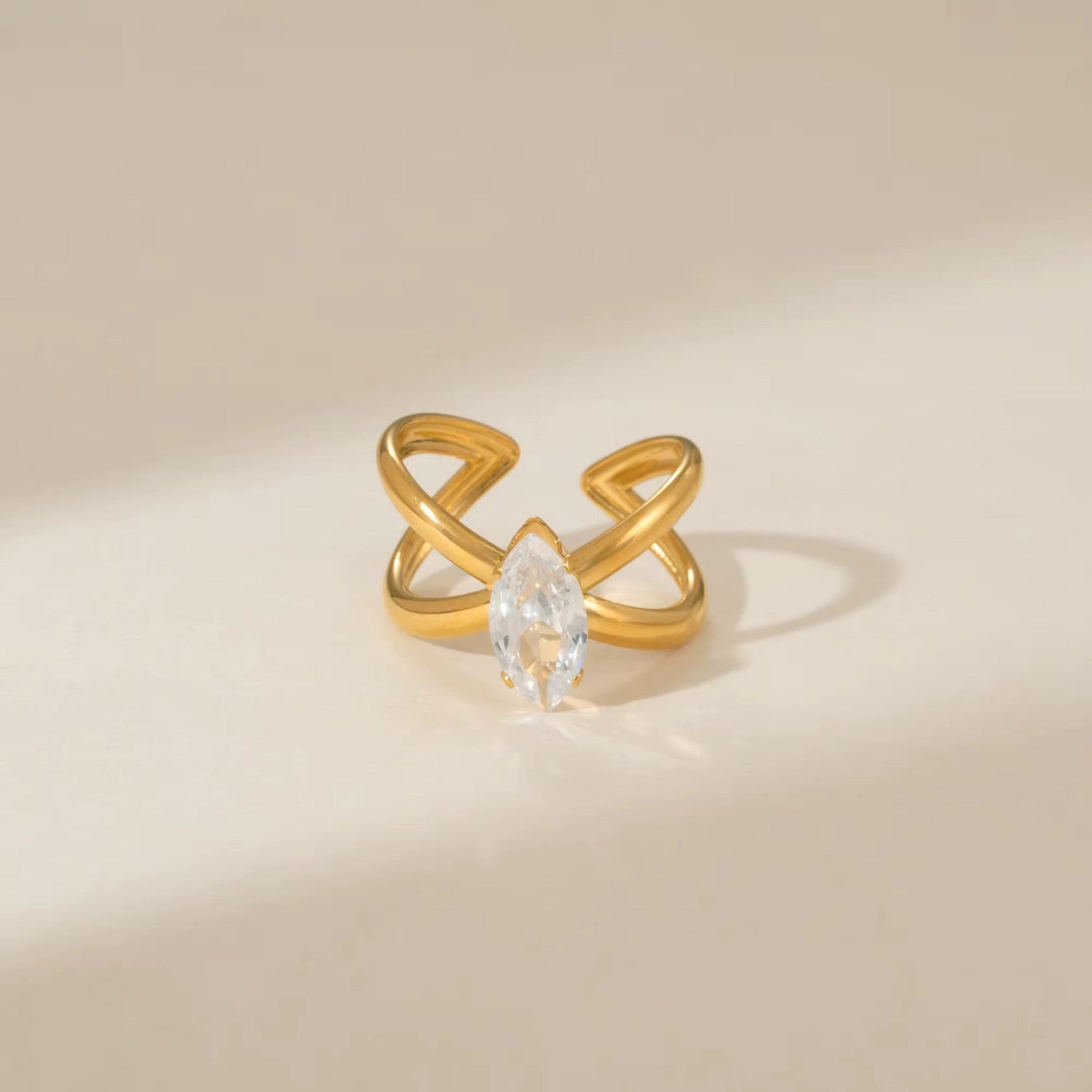 Eclipse Cross Marquise Ring