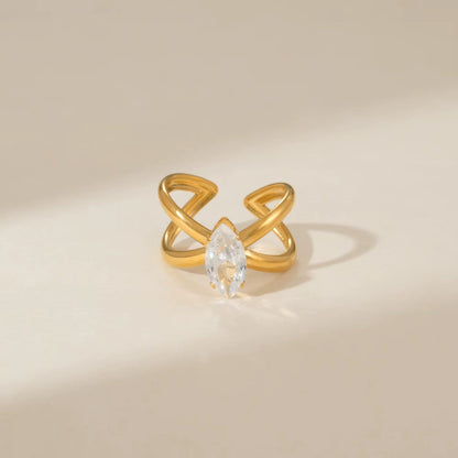 Eclipse Cross Marquise Ring