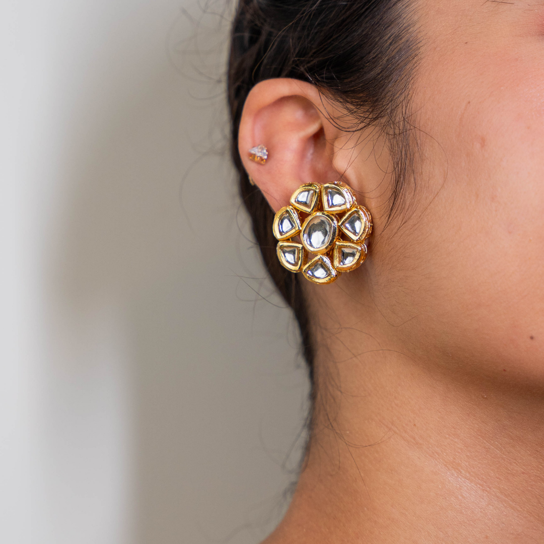 Tarini Kundan Stud Earrings