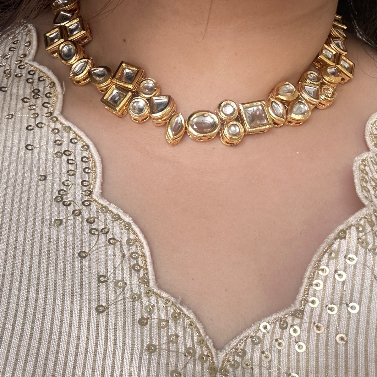 Anaya Kundan Choker and Earrings Set