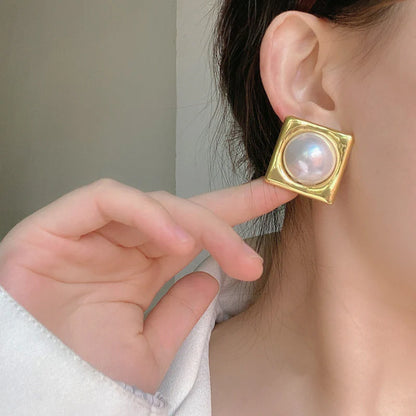 Classic Charm Faux Pearl Stud Earrings