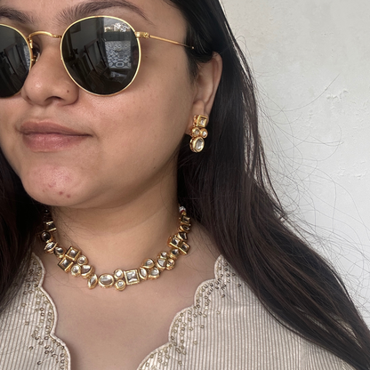 Anaya Kundan Choker and Earrings Set