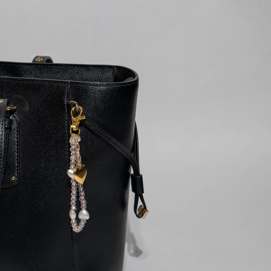 Heartstrings Beaded Bag Charm