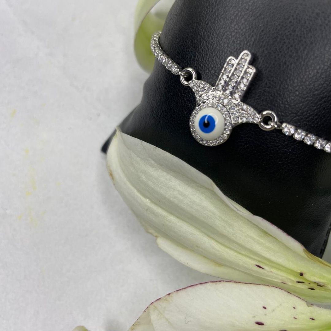 Alice Silver Hamsa Bracelet