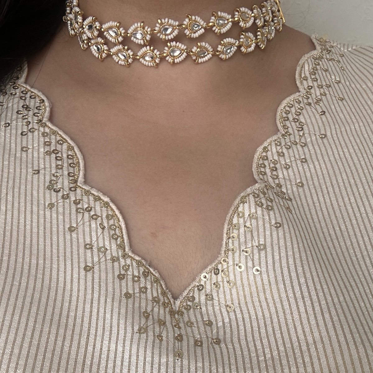 Ira Choker Necklace and Earrings Set