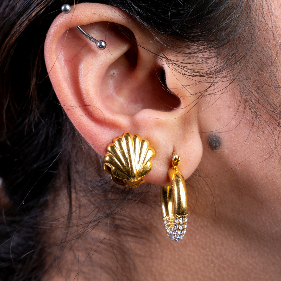 The Sunspell Rhinestone Hoop Earrings