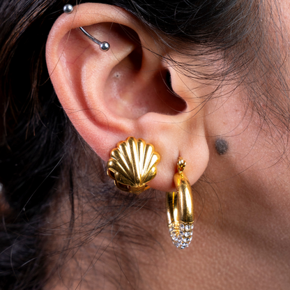 The Sunspell Rhinestone Hoop Earrings