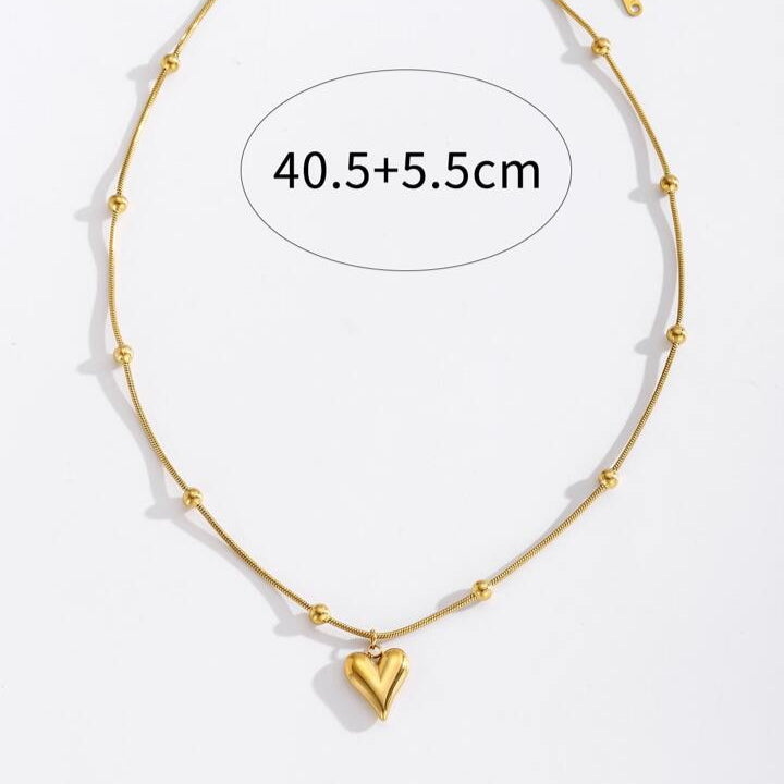 Golden Jane Heart Necklace