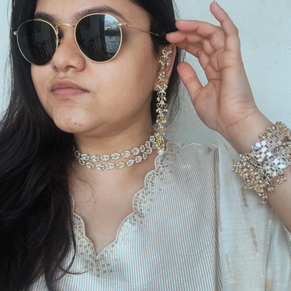 Ira Choker Necklace and Earrings Set