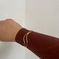 Minimal Open Gold Wave Bangle