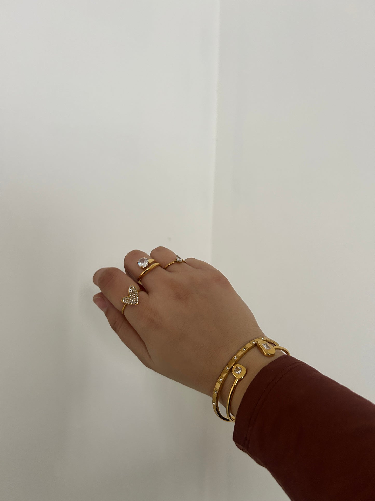 Everyday Gold Link Bracelet with Crystals