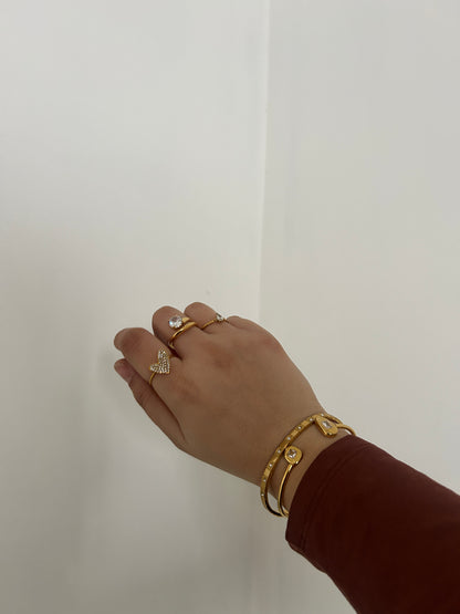 Everyday Gold Link Bracelet with Crystals