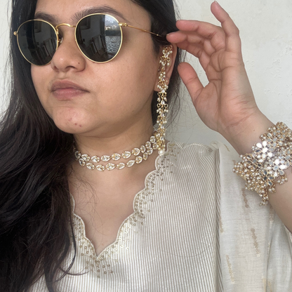Seher Kundan Drop Earrings