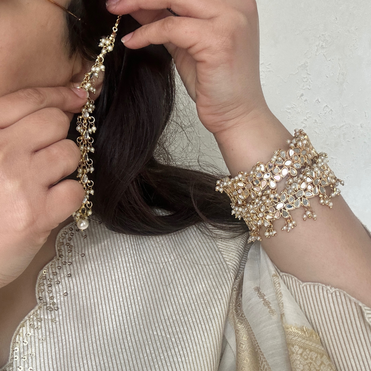 Seher Kundan Drop Earrings