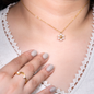 Blush Bloom Faux Pearl Pendant