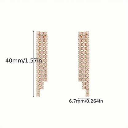 Zinal Zircon Dangler Party Earrings