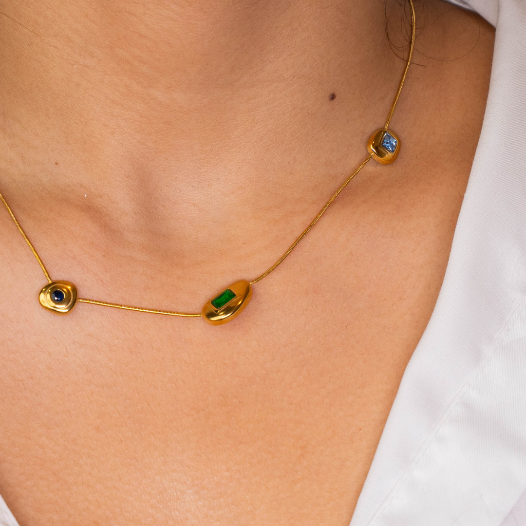 Aarohi Colorplay Stones Necklace