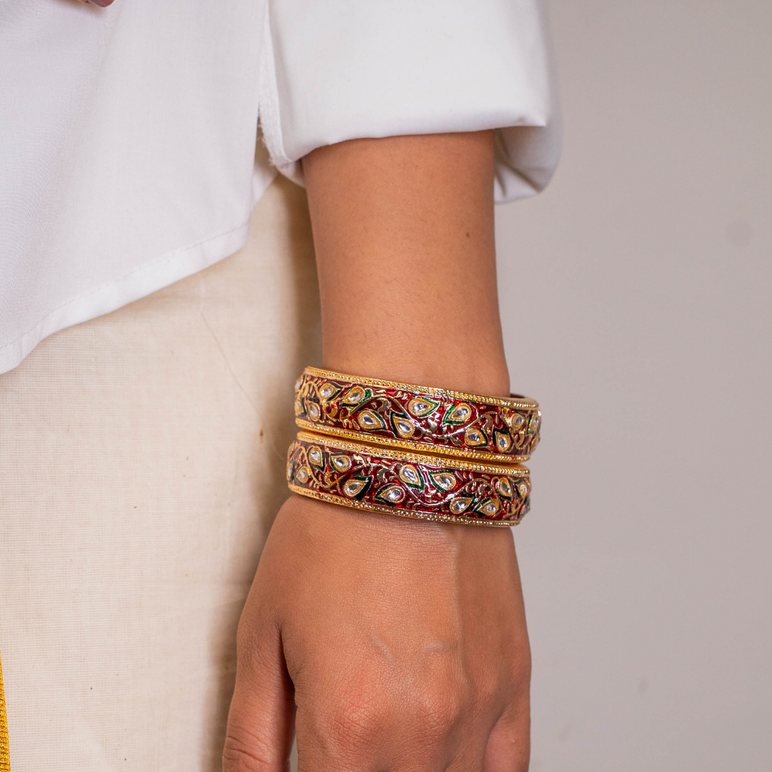 Set of 2 Enamel Mira Bangles