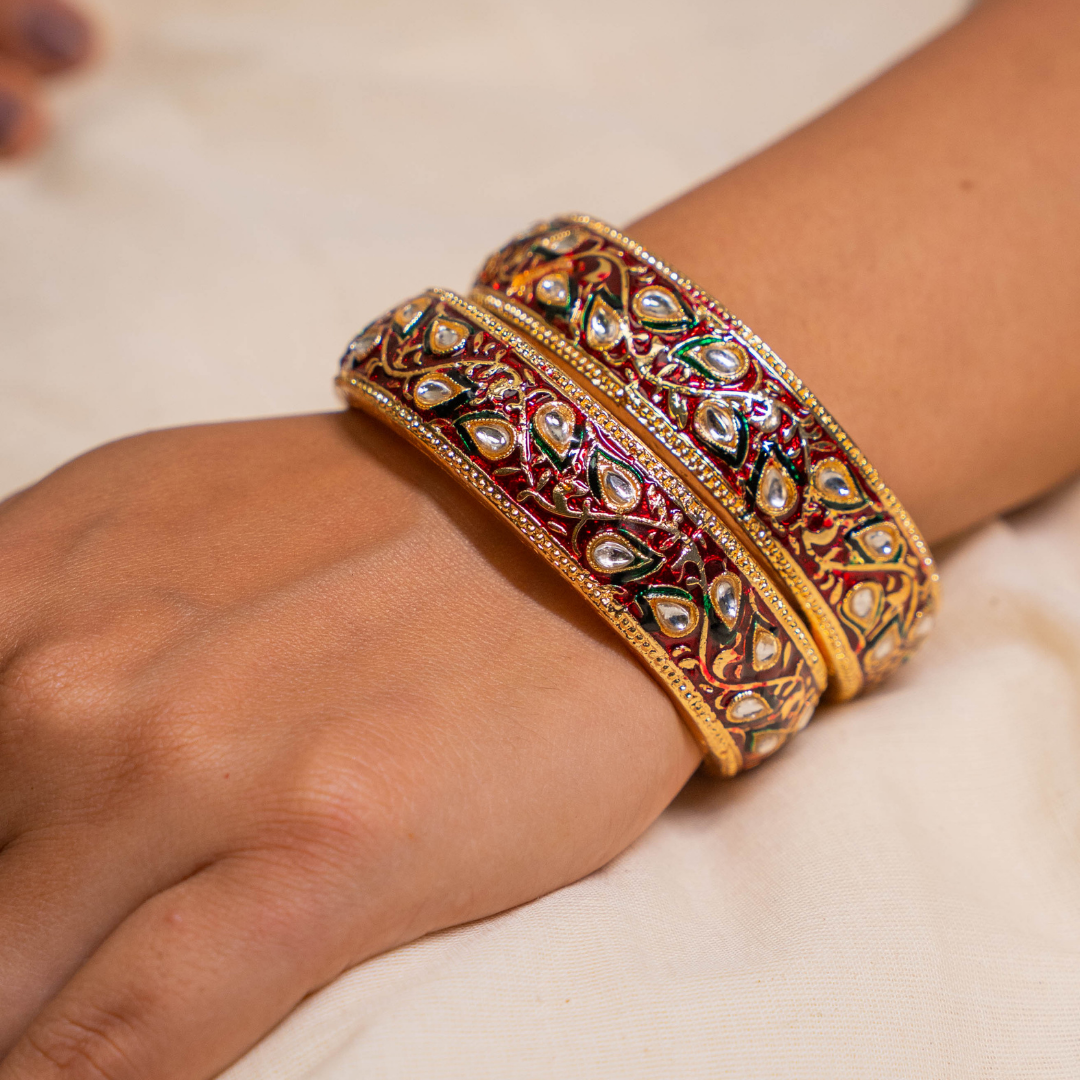 Set of 2 Enamel Mira Bangles